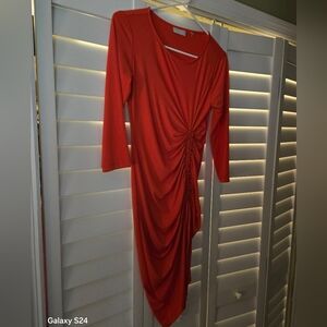 New York & Company Vibrant Red Mini Dress XS